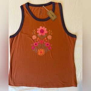 NWT Natural Life Sleeveless Festival Graphic Tank Elevated. Boho. Luxe.
